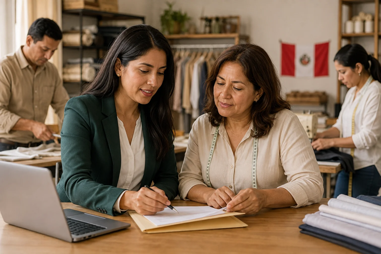 Escena ilustrativa: asesoría de planillas para una empresa textil peruana